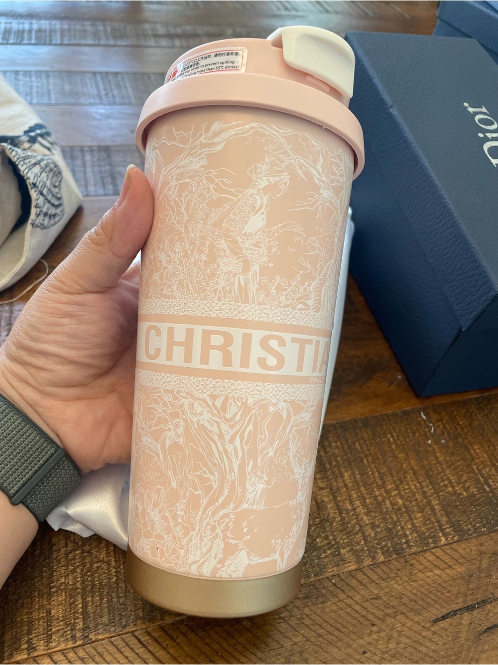 Christian Dior Pink Travel Tumbler